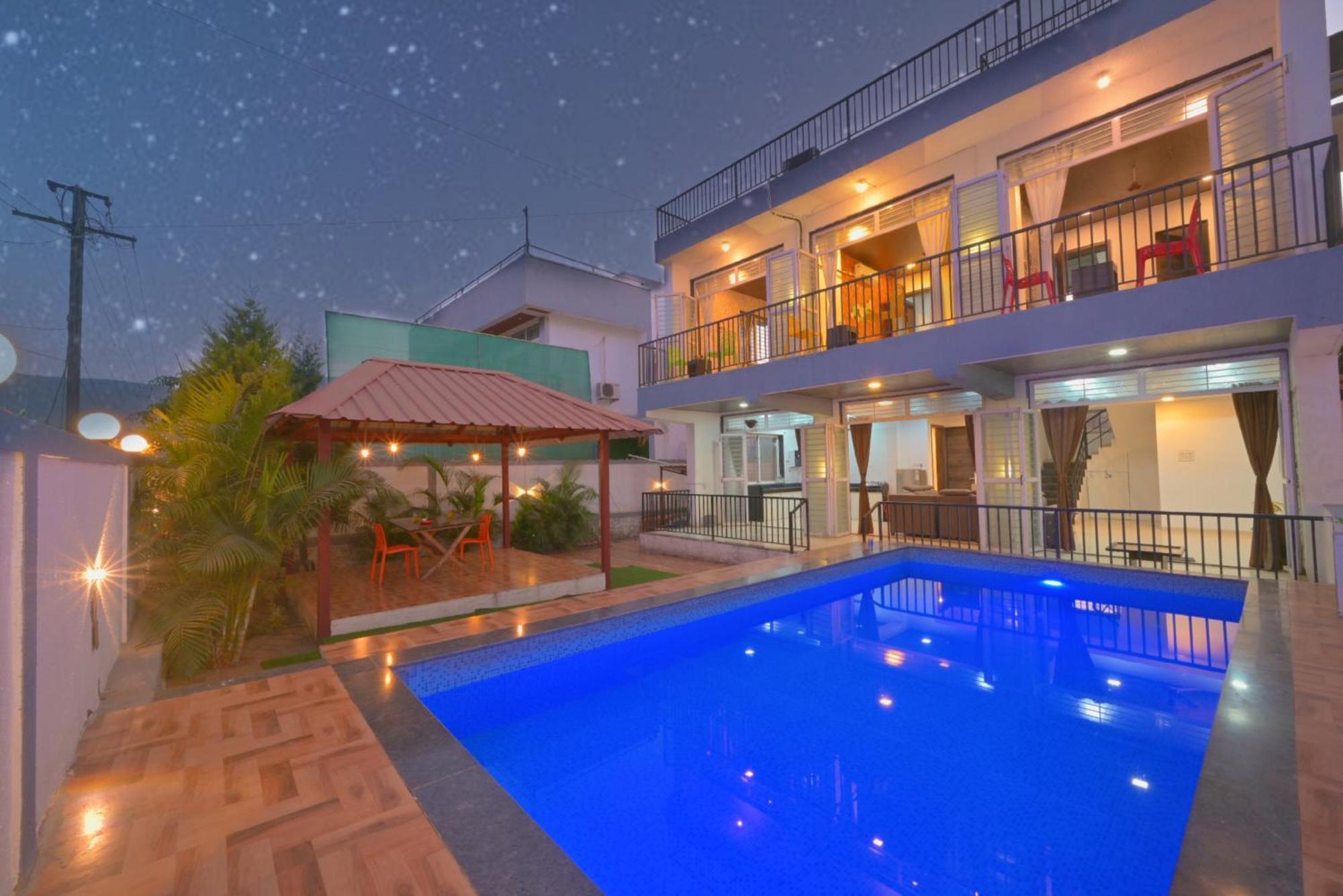 Ll Empyrean Stay Ll 4Bhk Ll Ac Ll Pool Ll Mystical Stone Villa Ll Лонавла Екстер'єр фото