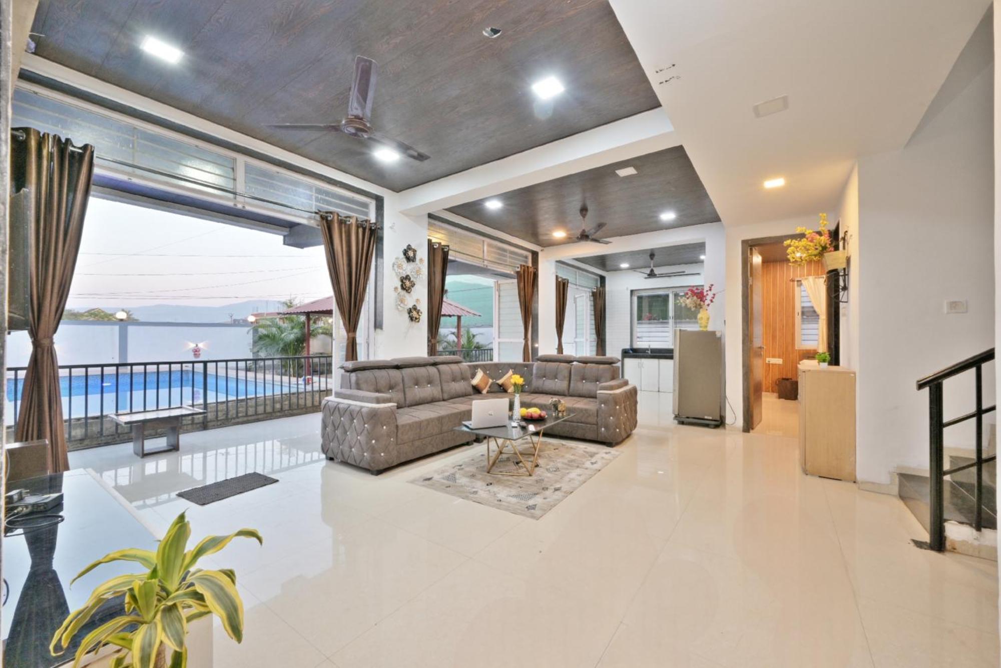 Ll Empyrean Stay Ll 4Bhk Ll Ac Ll Pool Ll Mystical Stone Villa Ll Лонавла Екстер'єр фото