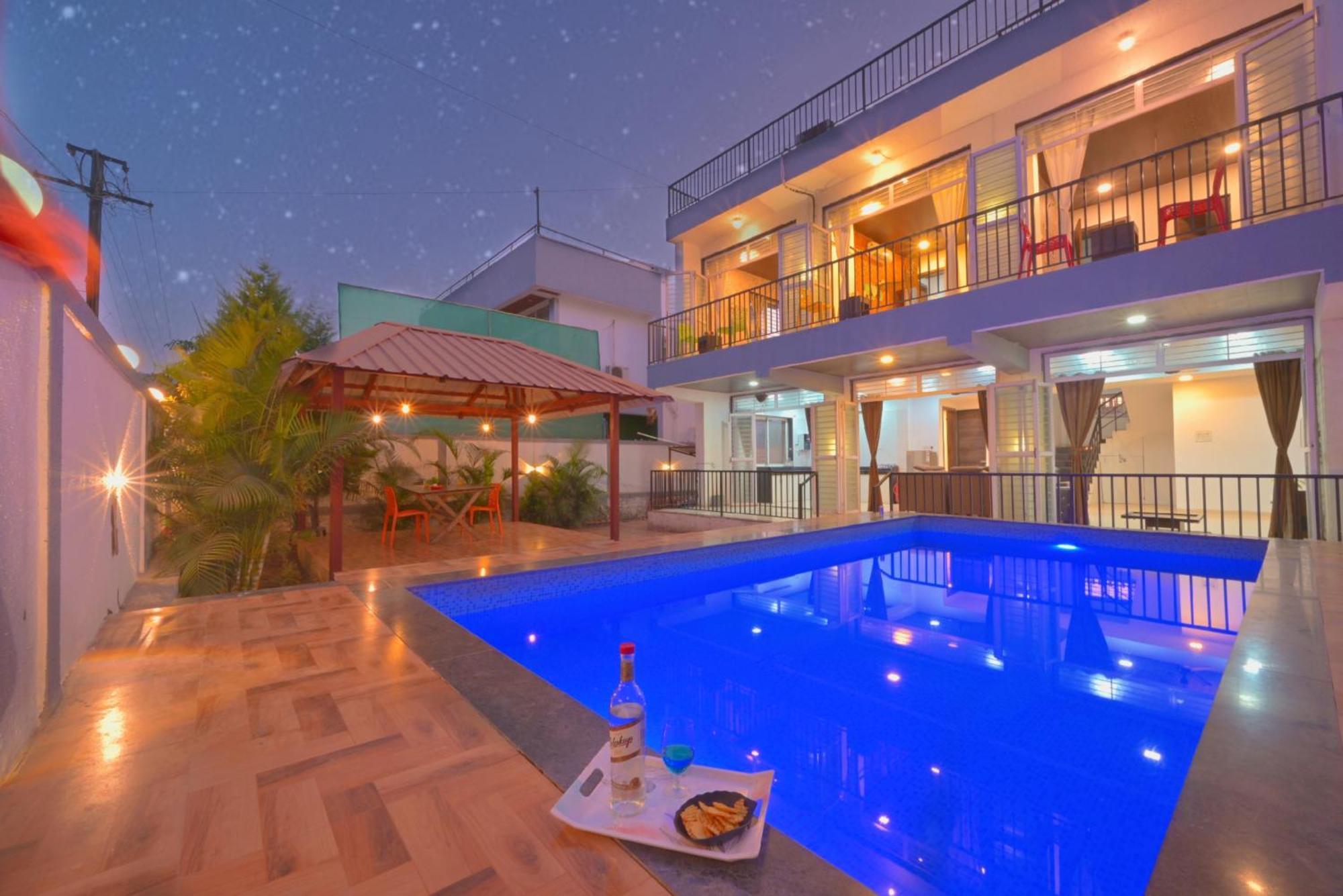 Ll Empyrean Stay Ll 4Bhk Ll Ac Ll Pool Ll Mystical Stone Villa Ll Лонавла Екстер'єр фото